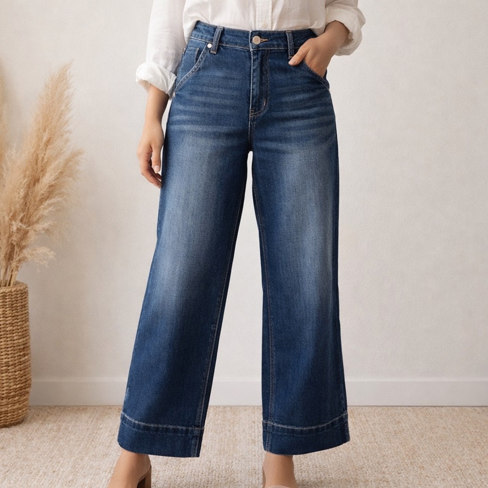 OAT New York High Rise Wide Leg Jeans Size 8/29